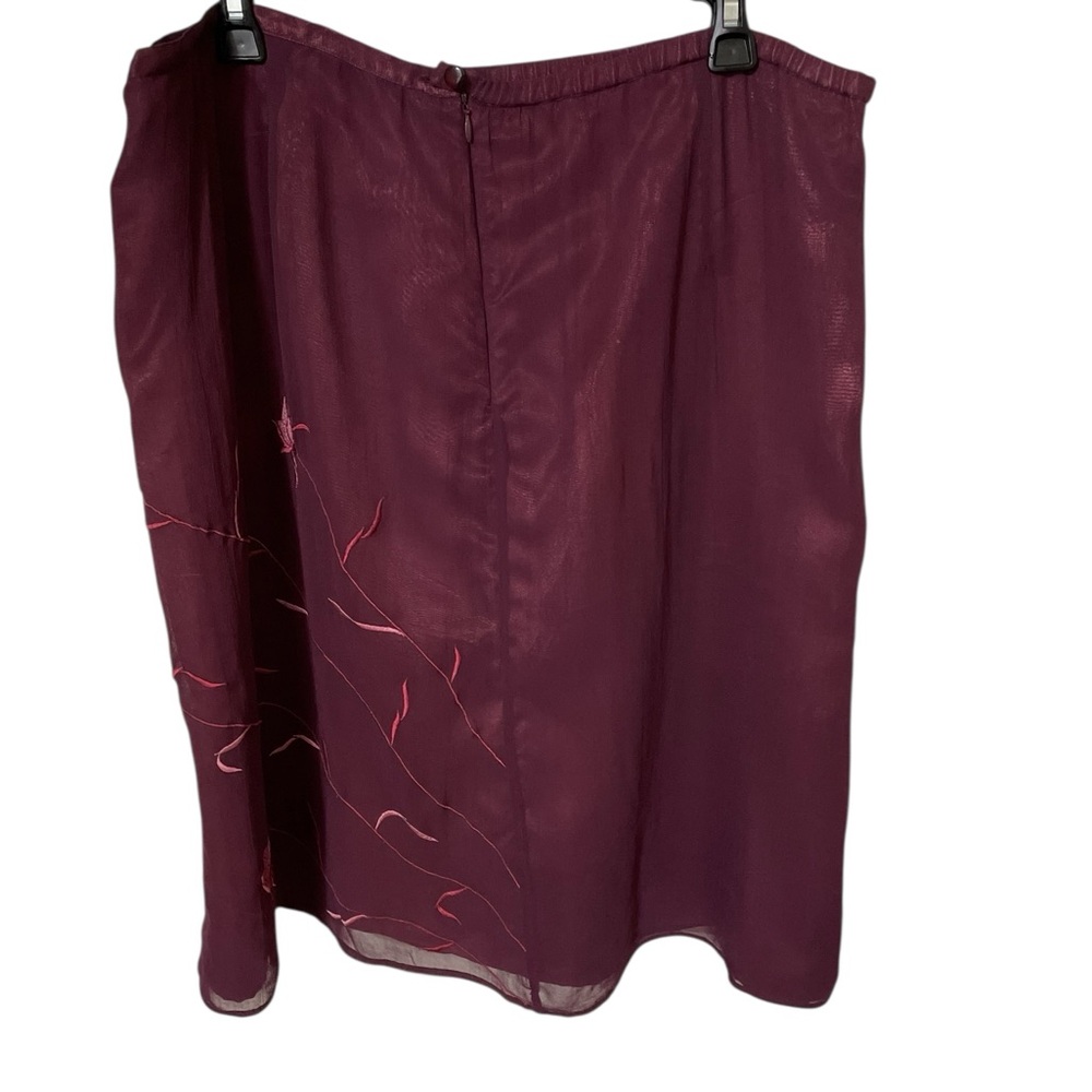 Amanda Smith Burgundy Midi Skirt